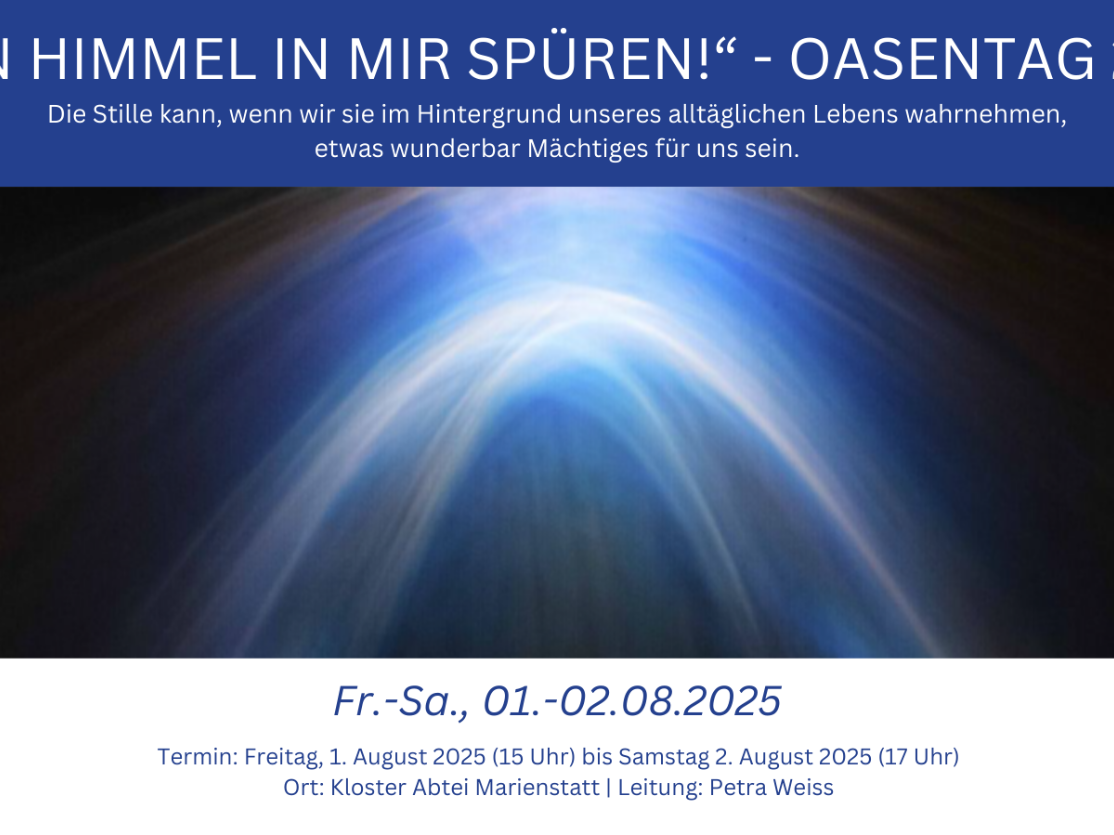 Oasentage der +CulturKirche Oberberg im Kloster der Abtei Marienstatt