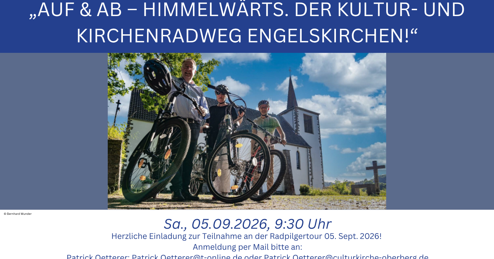 „Auf & Ab – Himmelwärts. Der Kultur- und Kirchenradweg Engelskirchen!“