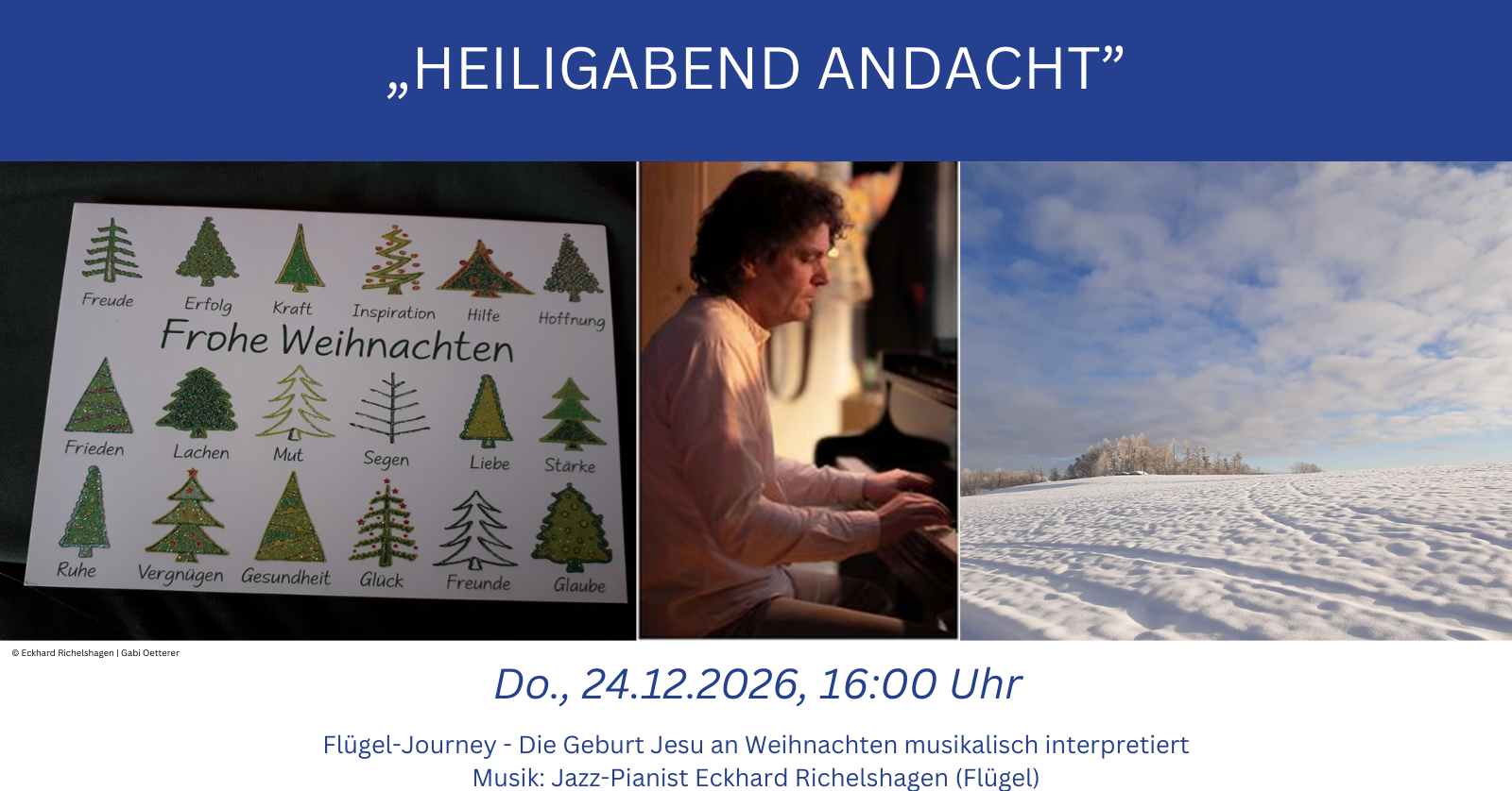 „Flügel-Journey - Die Geburt Jesu an Weihnachten musikalisch neu erleben.“